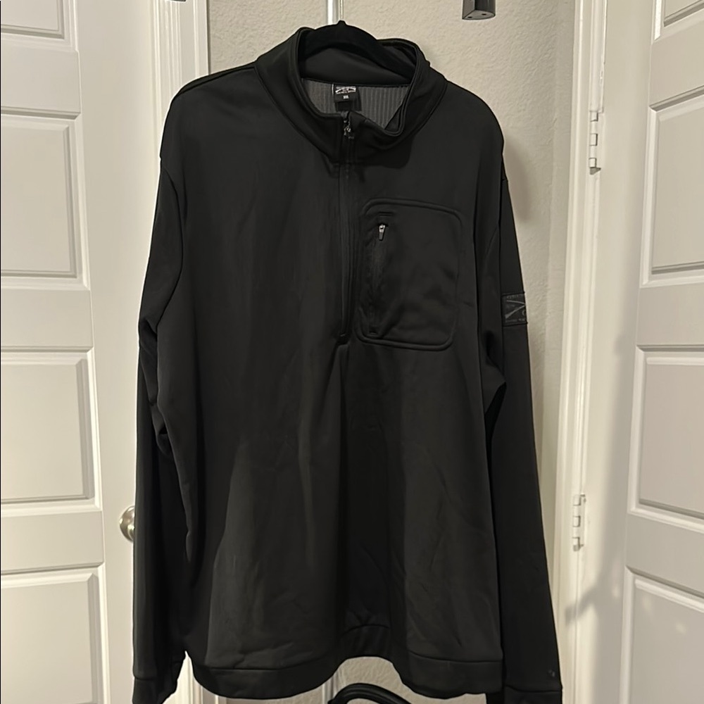 Grunt Style Men's Black Quarter-Zip Jacket